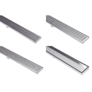 Centre Outlet Linear Drain – Stainless Steel – Low Profile