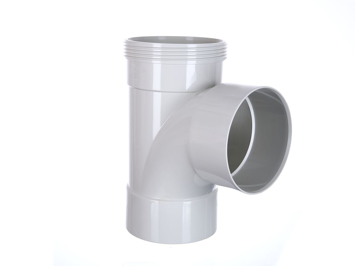 PVC DWV Plain Single Junction 90 Deg M-F SWJ – 100mm x 100mm