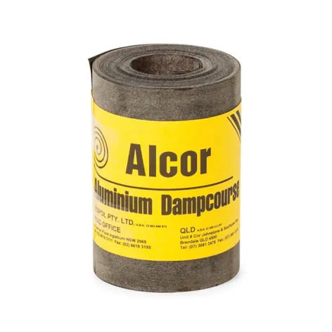 Alcor Aluminium Dampcourse – 150mm x 30m (Standard Grade Moisture Barrier)