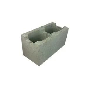 Concrete Besser Channel Block – 390 x 190 x 190mm (Hollow, Grey)