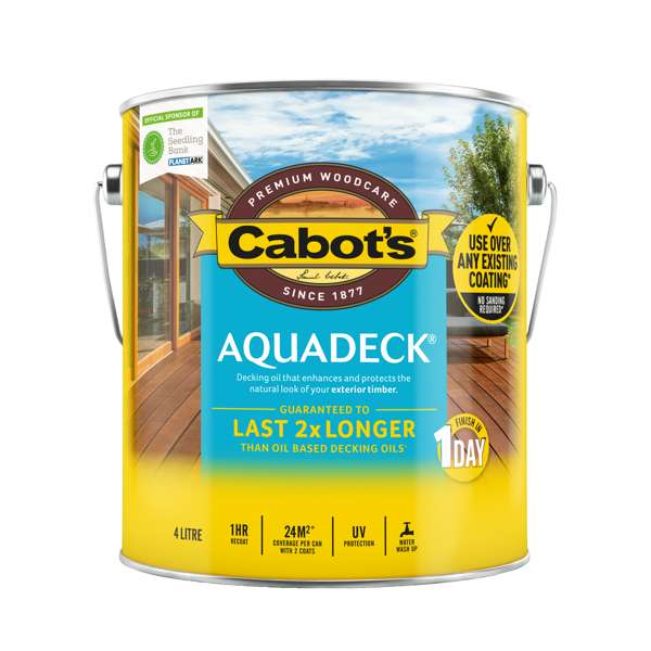 Cabot's 4L Aquadeck Natural Exterior Decking Oil