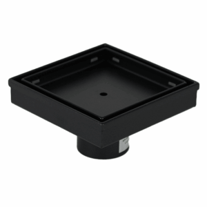 Black Stainless Steel Tile Insert Floor Waste – 115mm, 45mm Outlet