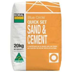 Blue Circle Quick Set Sand And Cement Boral – 20kg Bag