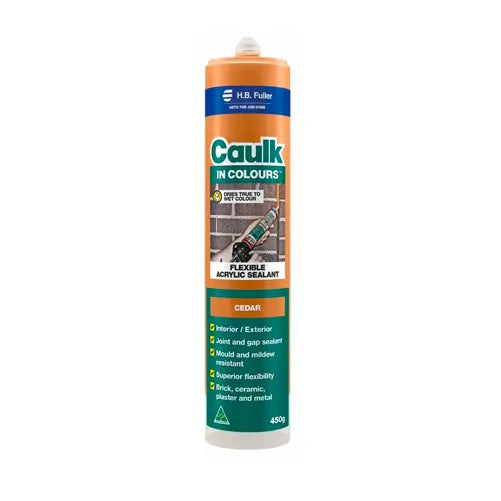 HB Fuller Caulk In Colour Acrylic Gap Filler Cartridge – 450g, Cedar