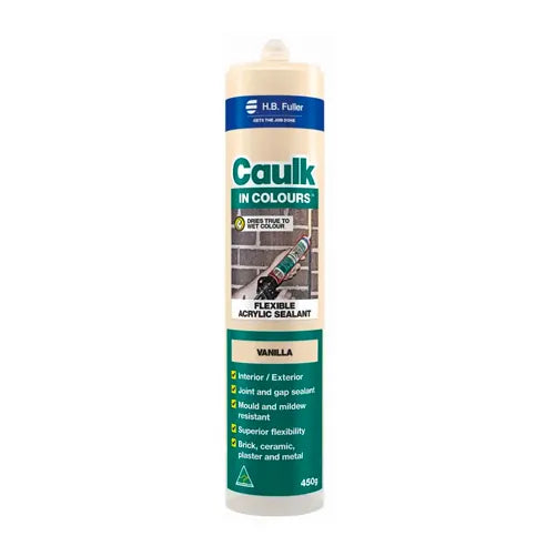 HB Fuller Caulk In Colour Acrylic Gap Filler 450g Cartridge – Vanilla