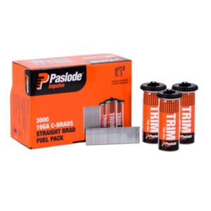 Paslode C25 Impulse Brads With Fuel – 25 x 1.6mm (3000 Pack)