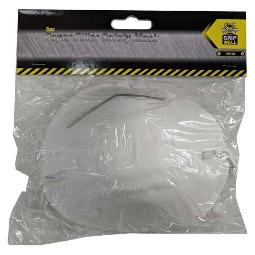 Paper Filter Dust Masks (Pack Of 5)