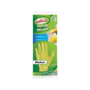 Sabco Medium Latex Handy Gloves 3 Pairs