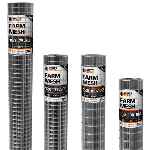 Heavy Duty Welded Farm Mesh Fence Roll – 30m (Galvanised)