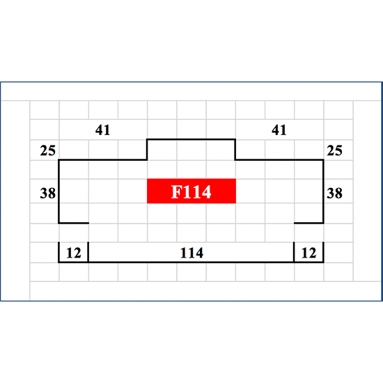 Metal Fire Rated Door Frame – 2055mm x 924mm – Profile F114 – Right Hand