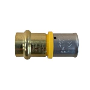 TradePex Yellow Copper Gas Crimp Adaptor – 20mm x 20mm