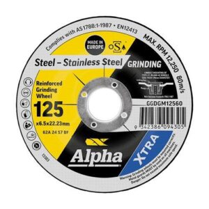 Metal Grinding Discs – 125mm x 6.5mm – XTRA Series – Bulk Pack