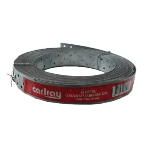 Punched Hoop Iron Strapping – 30 x 0.8mm x 15m Steel Carlray