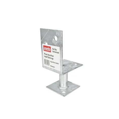 Half Stirrup Post Support – 65mm Leg Pryda Post Anchor
