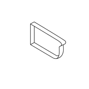 115 Quad Hi Front Gutter Stop End Plate – Right (Zinc)