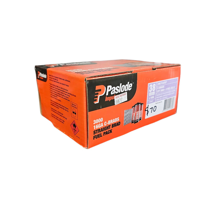 C-Brad Straight/Angled Brad Nails With Gas Fuel Pack – 38mm