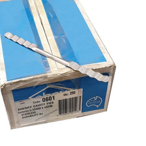 Stainless Steel Cavity Ties – 183mm (Medium Duty, Box Of 250, Sheriff)