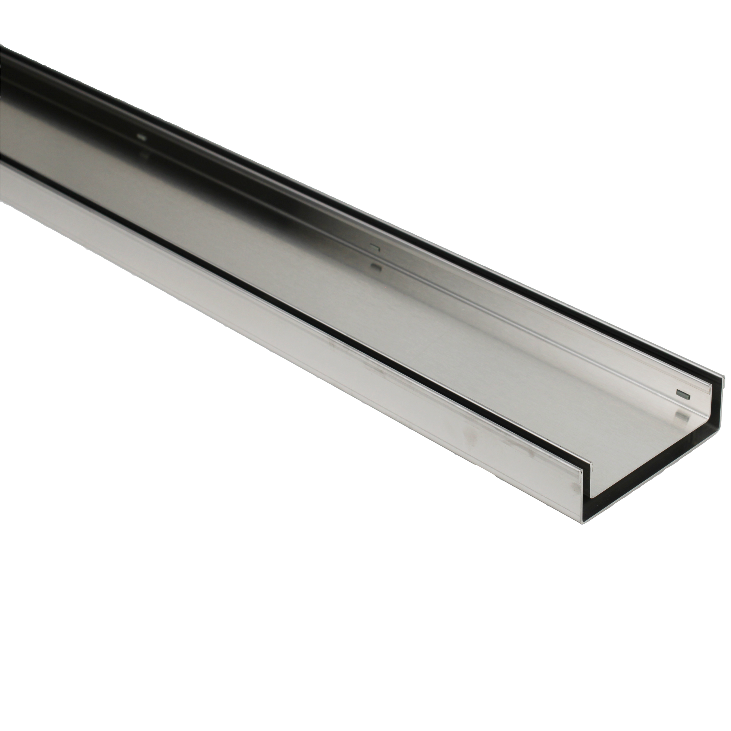 Tile Insert Strip Drain – 316 Stainless Steel – Low Profile