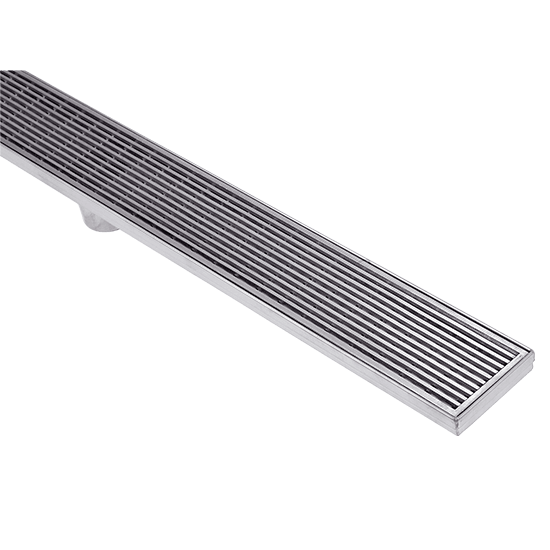Stainless Steel Linear Drain – 600mm (Heelguard Grate, 70 x 22mm, Centre Outlet)