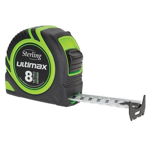Tape Measure – 25mm x 8m – Sterling Ultimax Easyread (Metric)