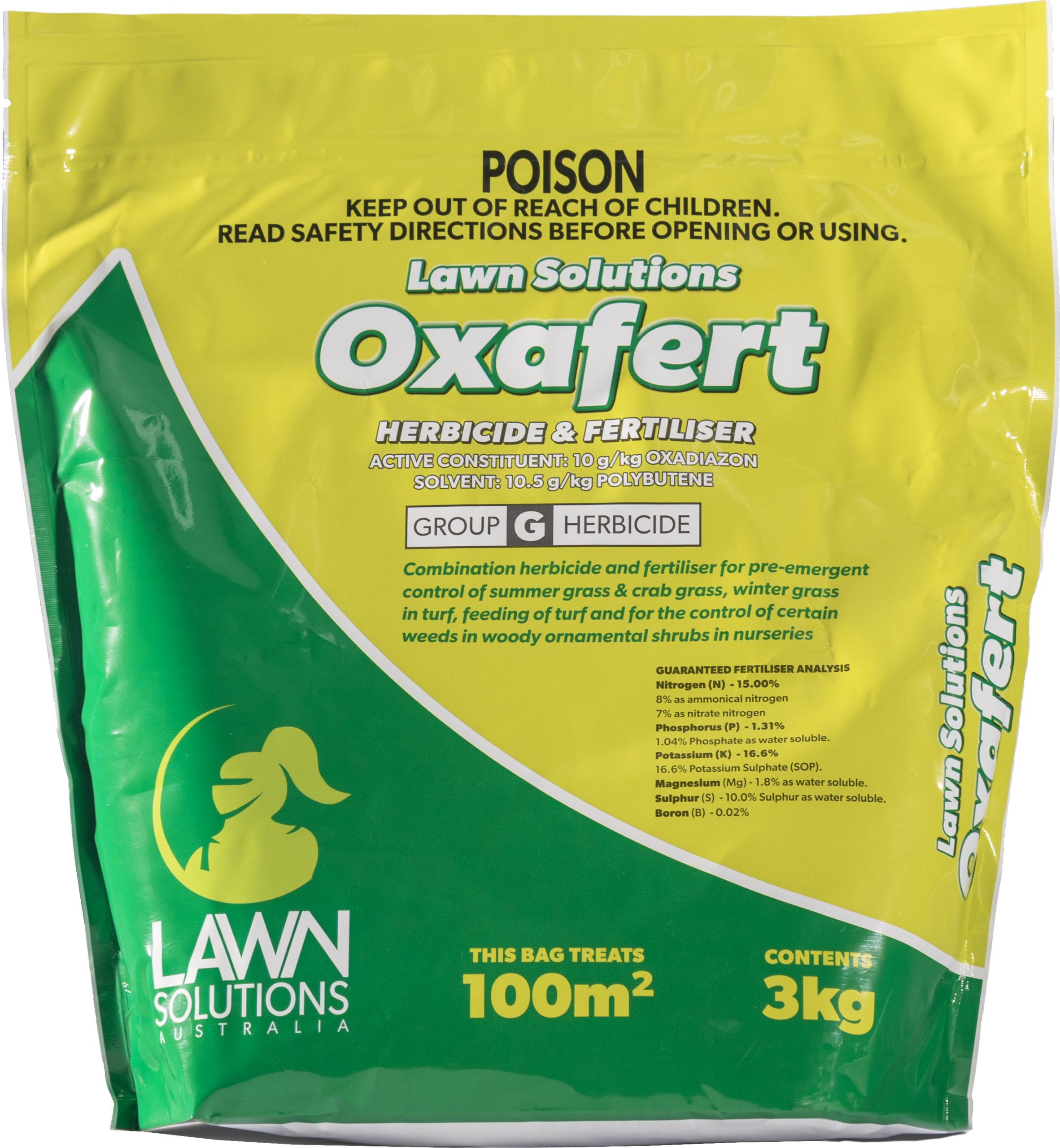 Lawn Solutions Oxafert 3kg - Pre Emergent Herbicide