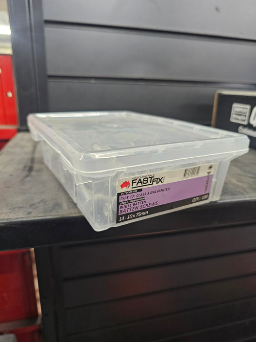 14g 10 x 75mm Bugle Batten Screws Galvanised Box 100
