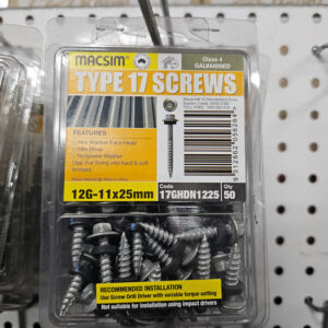 12G 11 x 25mm Type 17 Roofing Screws Galvanised