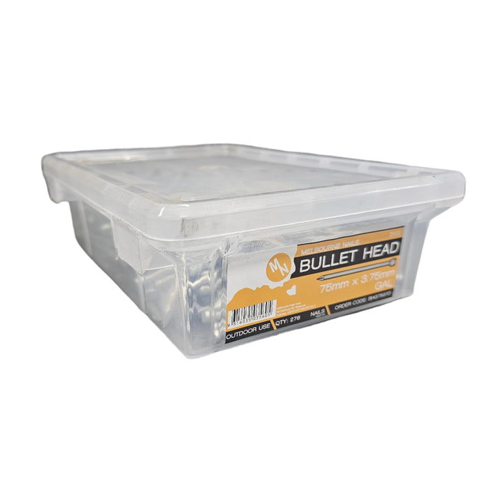 75mm x 3.75mm Bullet Head Nails Galvanised 500g