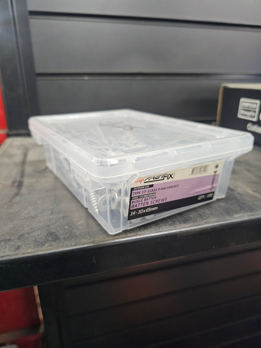 14g 10 x 65mm Bugle Batten Screws Galvanised Box 100
