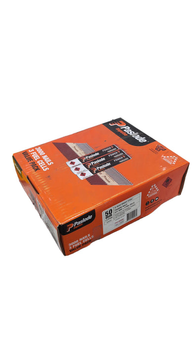 Paslode 50mm x 2.87mm D-Head Framing Nails Qty 3000 With 3 Fuel Cells