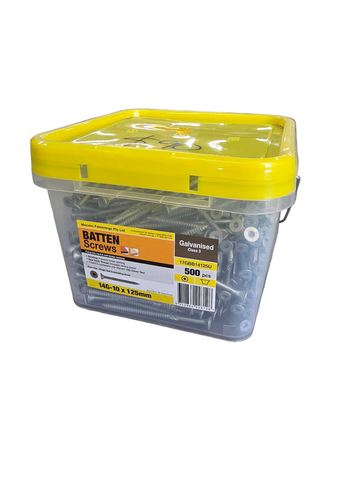 14-10 x 125mm Bugle Batten Screws 500pcs