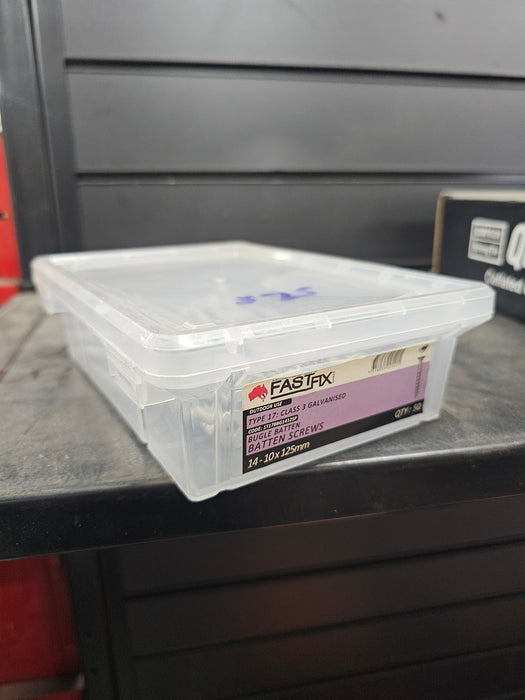 14g 10 x 125mm Bugle Batten Screws Galvanised Box 50