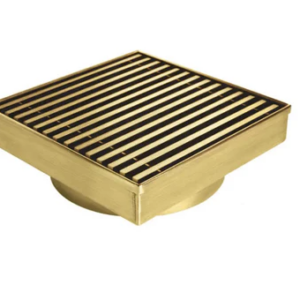 Grills Square Floor Drain (115x115x80mm) - Color: Gold