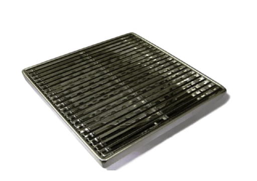Grills Square Floor Drain (115x115x80mm) - Color: Brushed Chrome