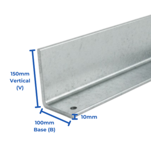 Hot Rolled Angle Lintel - 150mm x 100mm x 10mm - 4500mm