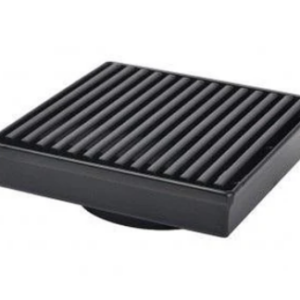 Grills Square Floor Drain (115x115x80mm) - Color: Black
