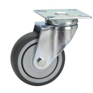 Cold Steel Rubber Swivel Castor Grey 75mm