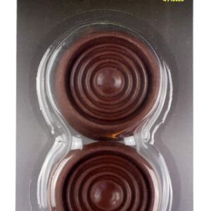 Cold Steel Round Rubber Castor Cups Brown 50mm (4 Pack)