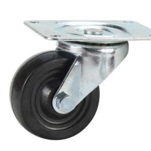 Cold Steel Rubber Swivel Castor Black 75mm