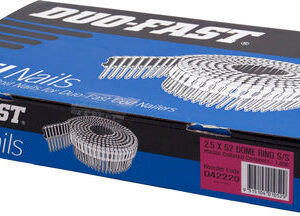 Duo-Fast 0Deg Stainless Steel Duo Coil Dome R Nail 1800pk - 2.5 x 52mm #D42220