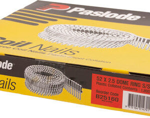 Paslode Stainless Steel 15Deg Plastic Collated Coil Ring Dome 1800pk - 52 x 2.5mm #B25160