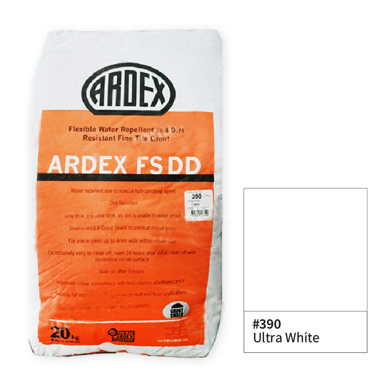 Ardex FSDD Grout 5kg (10 Colors) & 20kg Ultra White - Color: 390 Ultra White | Size: 20kg