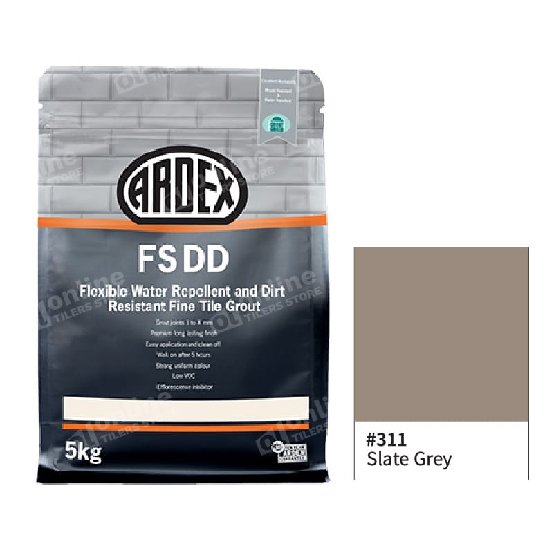 Ardex FSDD Grout 5kg (10 Colors) & 20kg Ultra White - Color: 311 Slate Grey | Size: 5kg
