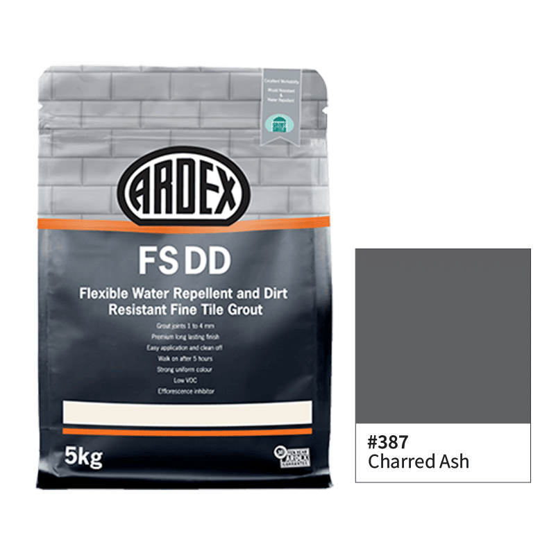 Ardex FSDD Grout 5kg (10 Colors) & 20kg Ultra White - Color: 387 Charred Ash | Size: 5kg