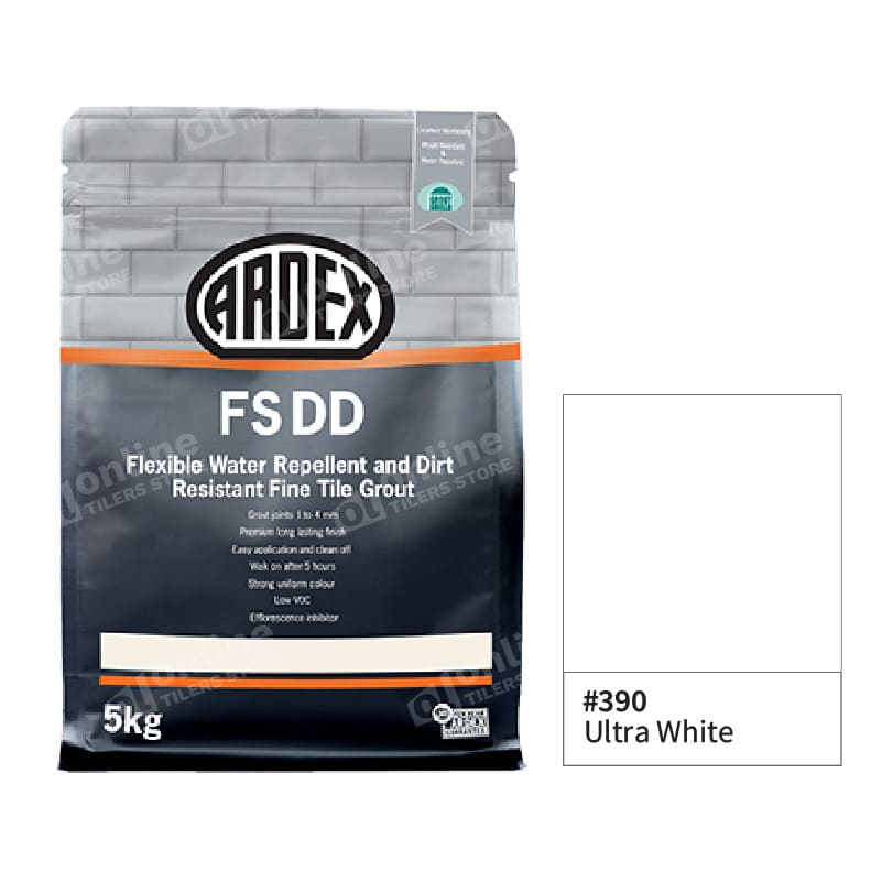 Ardex FSDD Grout 5kg (10 Colors) & 20kg Ultra White - Color: 390 Ultra White | Size: 5kg