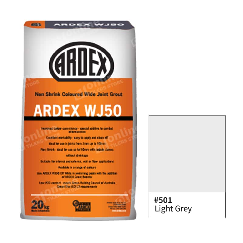 Ardex Wj50 Grout 20Kg (4 Colors) - Color: 501 Light Grey