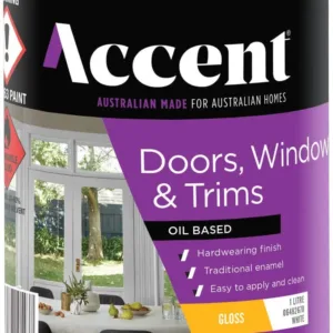 Accent Doors, Windows & Trims Oil Based Gloss White 1L