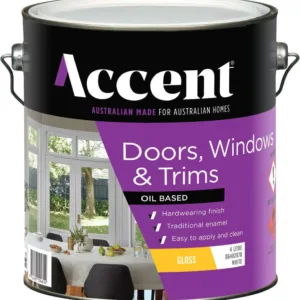 Accent Doors, Windows & Trims Oil Based Gloss White 4L