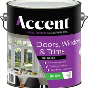 Accent Doors, Windows & Trims Oil Based Semi Gloss White 4L