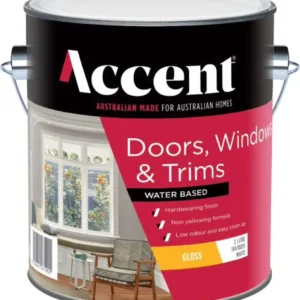 Accent Doors, Windows & Trims Water Based Gloss White 2L